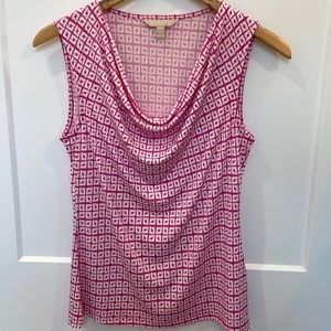 BANANA REPUBLIC Blouse Tank - pink white XSP extra small petite